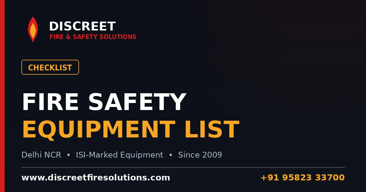 Fire Safety Equipment Checklist for Offices & Homes — Discreet Fire and Safety Solutions
