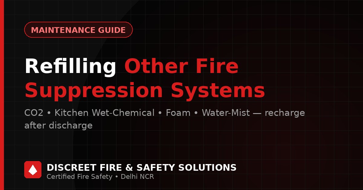 Refilling Other Fire Suppression Systems: CO₂, Kitchen, Foam & Water-Mist — Discreet Fire and Safety Solutions