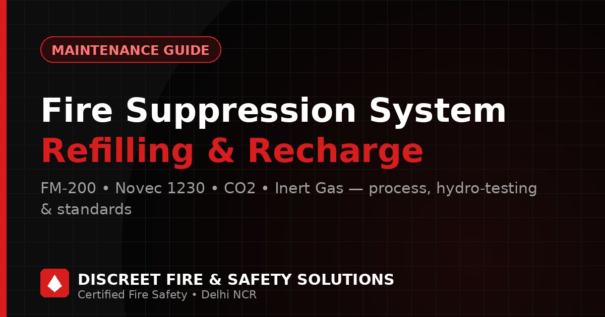 Fire Suppression System Refilling & Recharge: FM-200, Novec 1230, CO₂ & Inert Gas — Discreet Fire and Safety Solutions