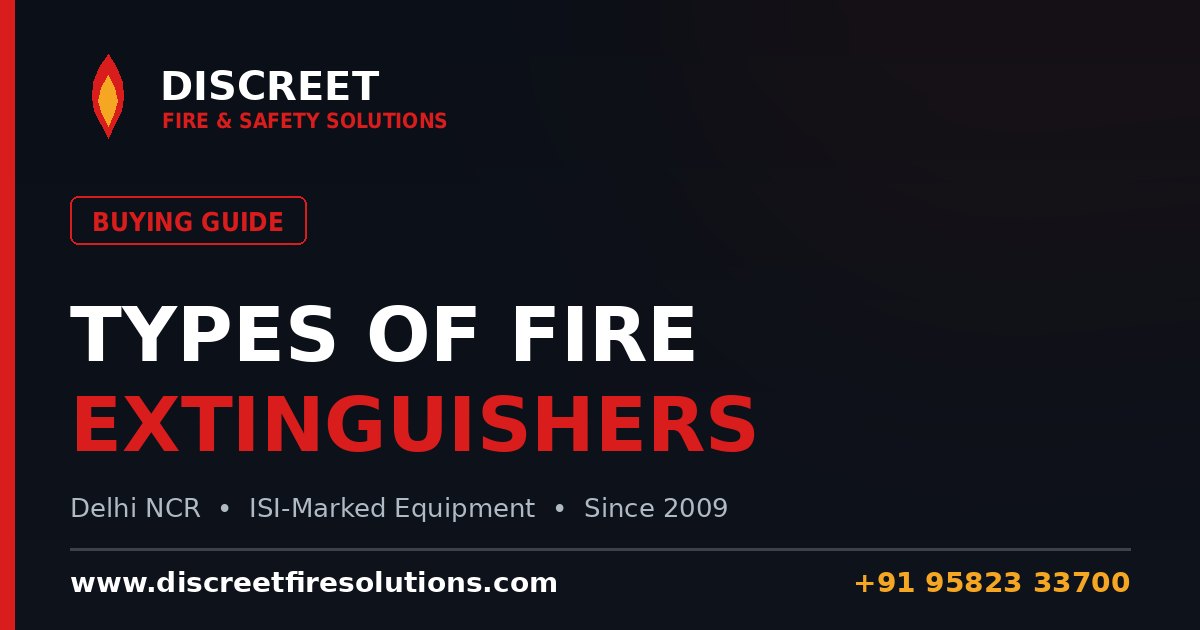 Types of Fire Extinguishers & How to Choose the Right One — ABC, CO2, Foam, Water, Wet Chemical — Discreet Fire and Safety Solutions