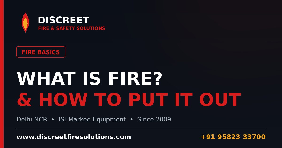 What Is Fire? The Science of Combustion and How to Extinguish It — Fire Triangle, Fire Classes A–F, PASS method — Discreet Fire and Safety Solutions Delhi NCR